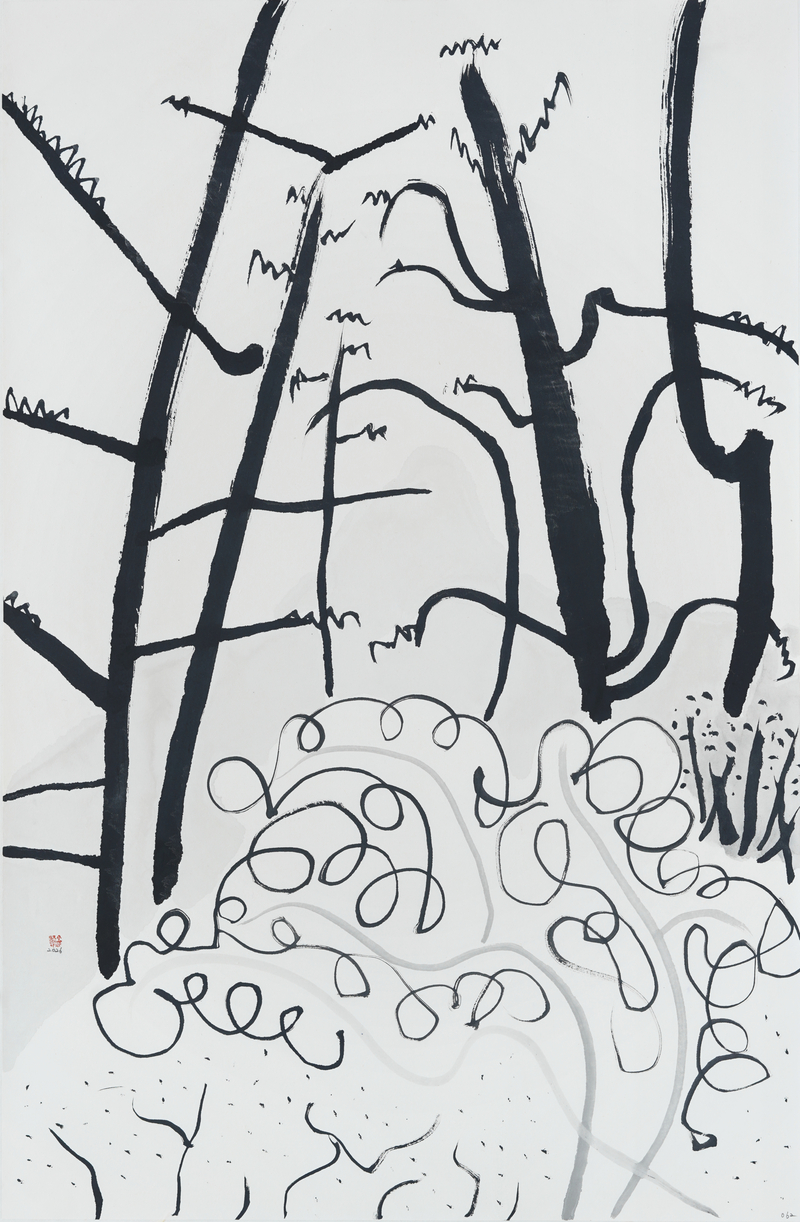 장병언, structure landscape 062, ink_on_paper, painting, 2026